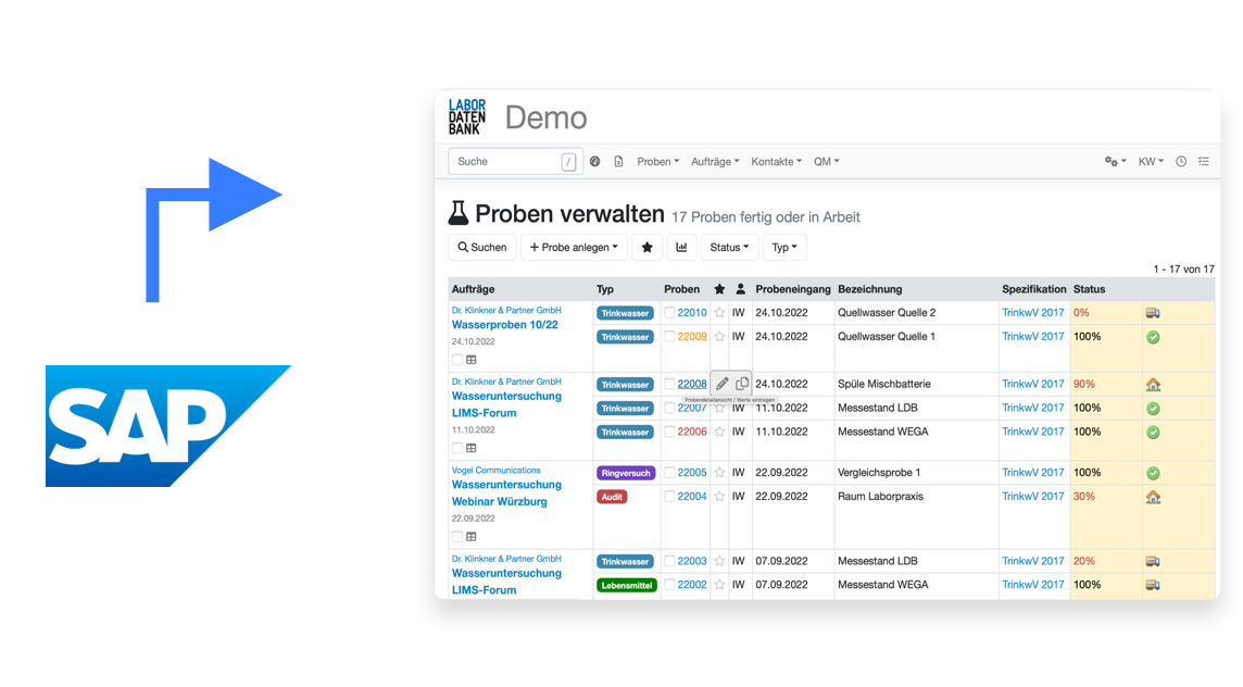 sap sample import