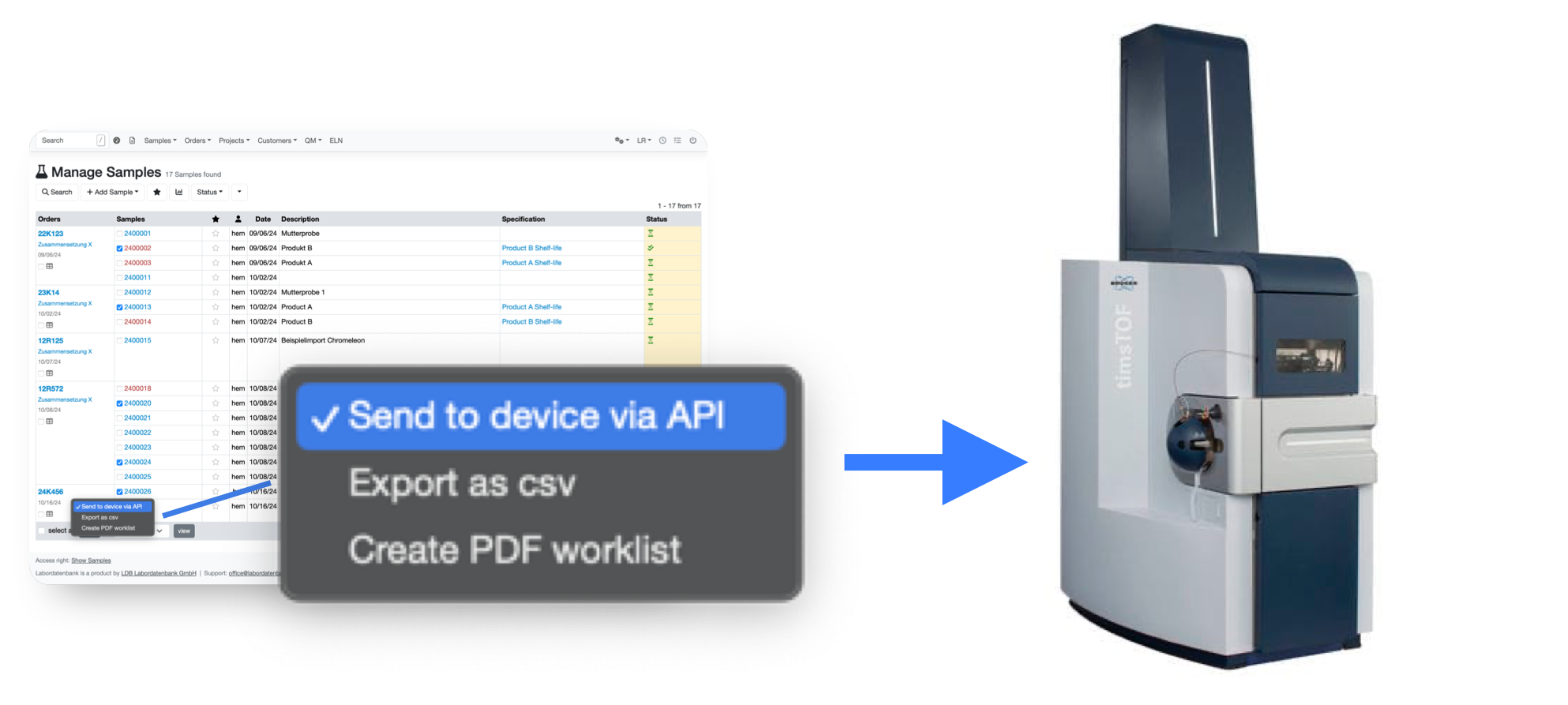 api export