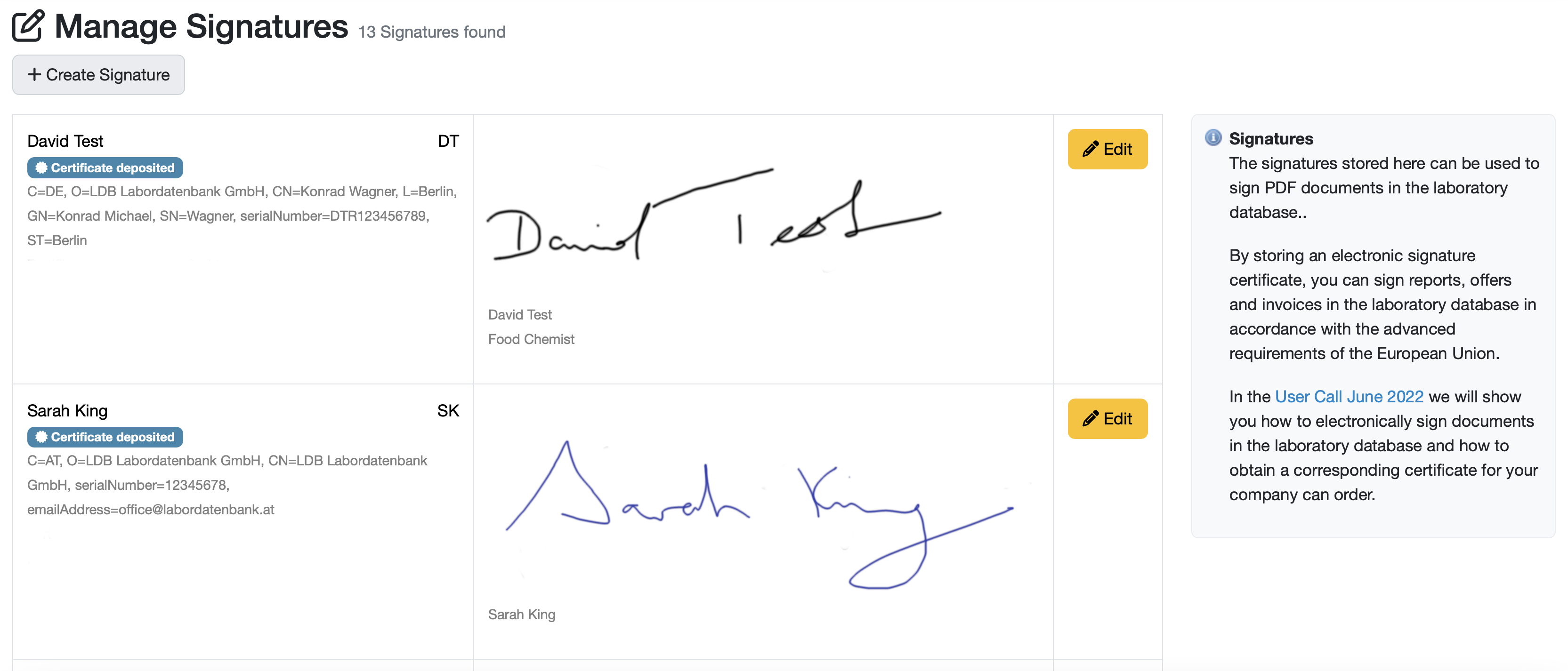 Neuausfertigung eines Prüfberichts mit automativer Versionierung im LIMS